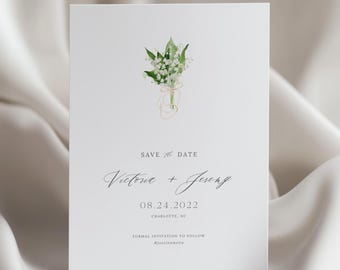 Lily of the Valley Save the Date Template (Editable Template) 16