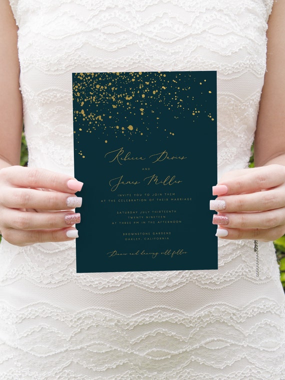 celestial wedding invitation template printable wedding etsy