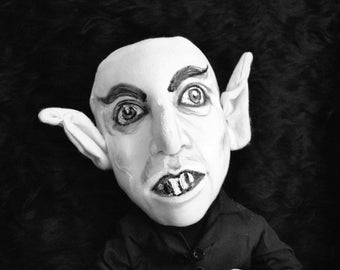 Nosferatu, creepy doll, halloween decoration, handmade, rag doll, satanic figure, vampir,  gift halloween, gift Nosferatu fans,