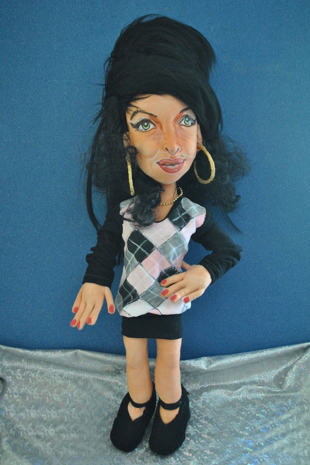 Amy Winehouse, a 50 Cm Artistic Cloth Doll, OOAK, Articulated ...