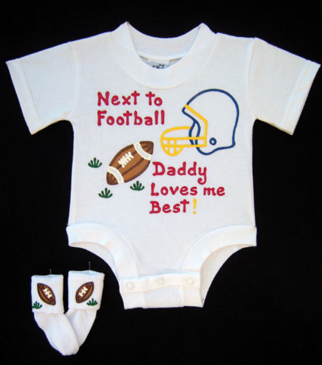 Football Onesie Baby Boy Gift Set Shower Set Personalized Etsy