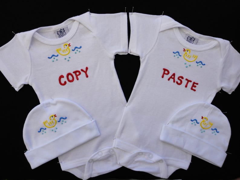 Baby Girls Gift Copy Twins Onesie Sets Shower Gift Hand Painted Onesies Personalized Onesies Baby Boys Gift Paste