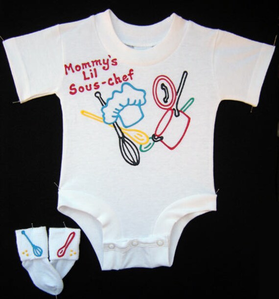 Personalized chef onesie baby boy onesie baby girl onesie gift onesie baby shower gift