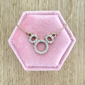 Disney Micky Maus Diamant Anhänger – Halskette aus 585er Gelbgold