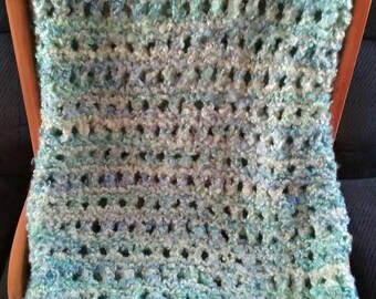 Green Handknit Afghan