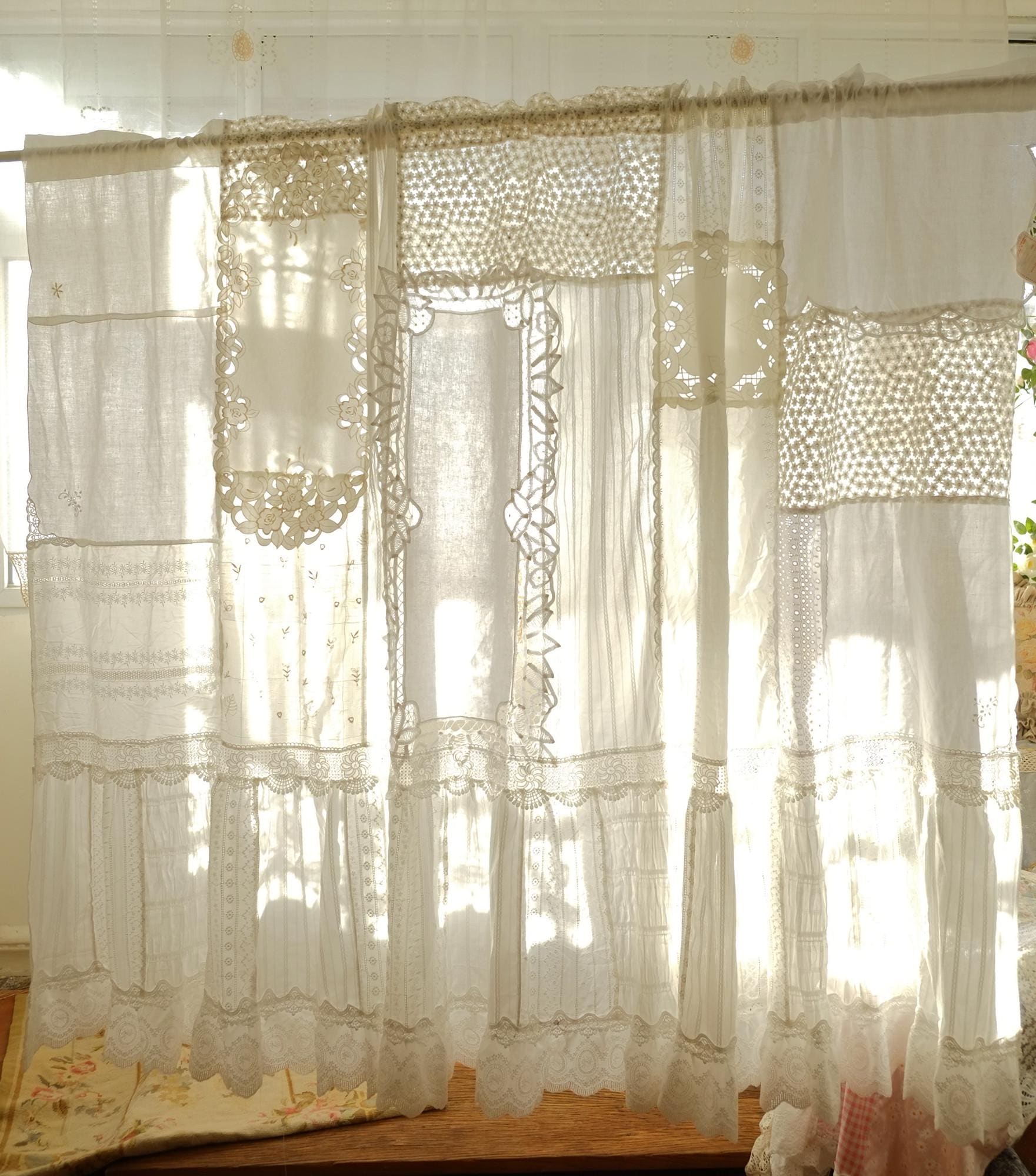 Victorian curtains - Etsy 日本