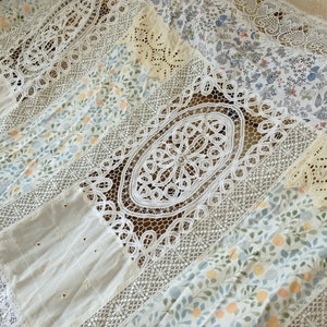 BOHO Country SHABBY Chic Cottage Rustic Farmhouse Dentelle Napperon à Franges Rideau Valance/Mur Suspendu/Toile de Fond