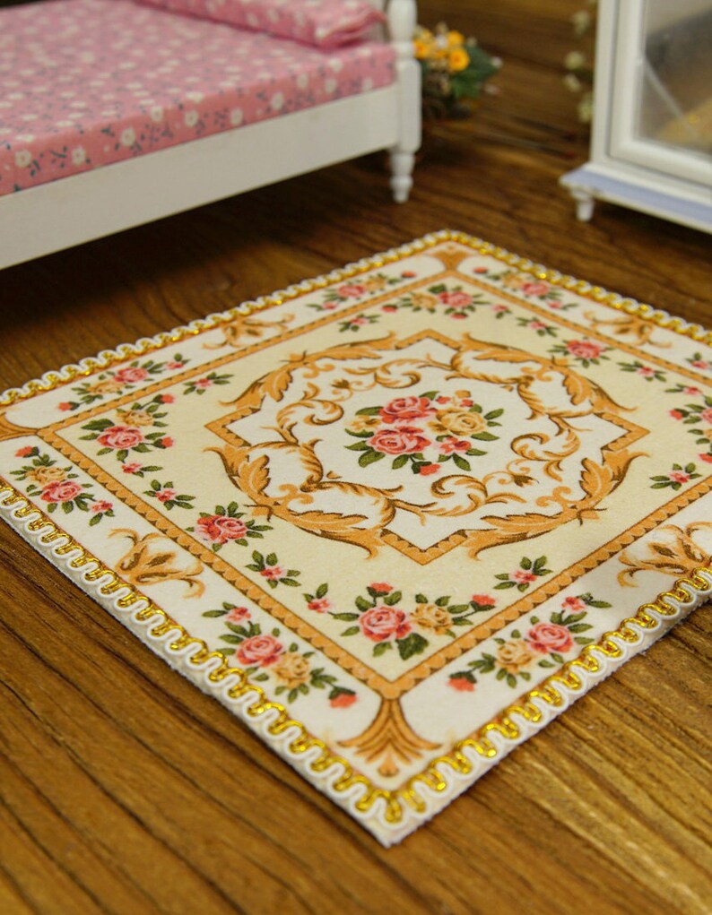 1/12 1/6 Stunning Nice Lace Dollhouse Miniature Rug Victorian Etsy