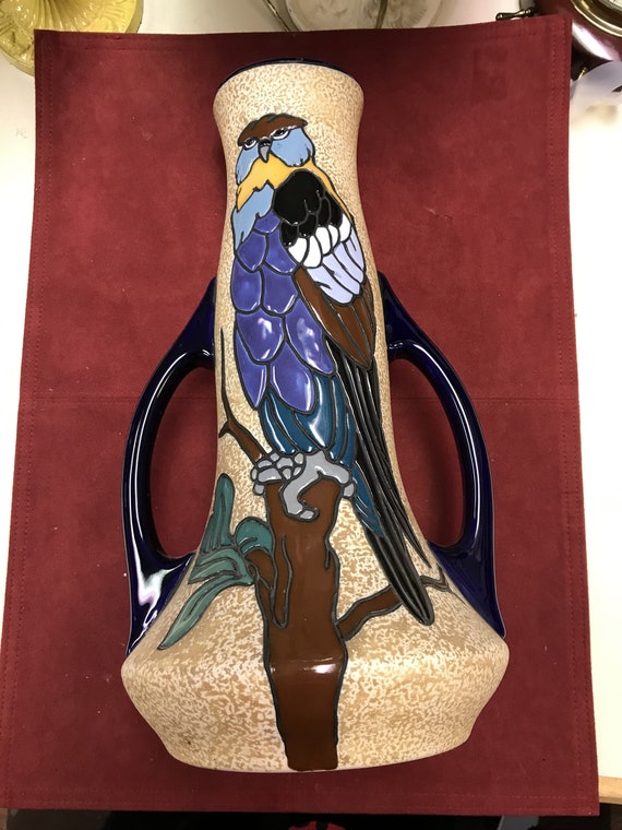 Amphora Ceramics Czechoslovakia Vase. Owl Etsy