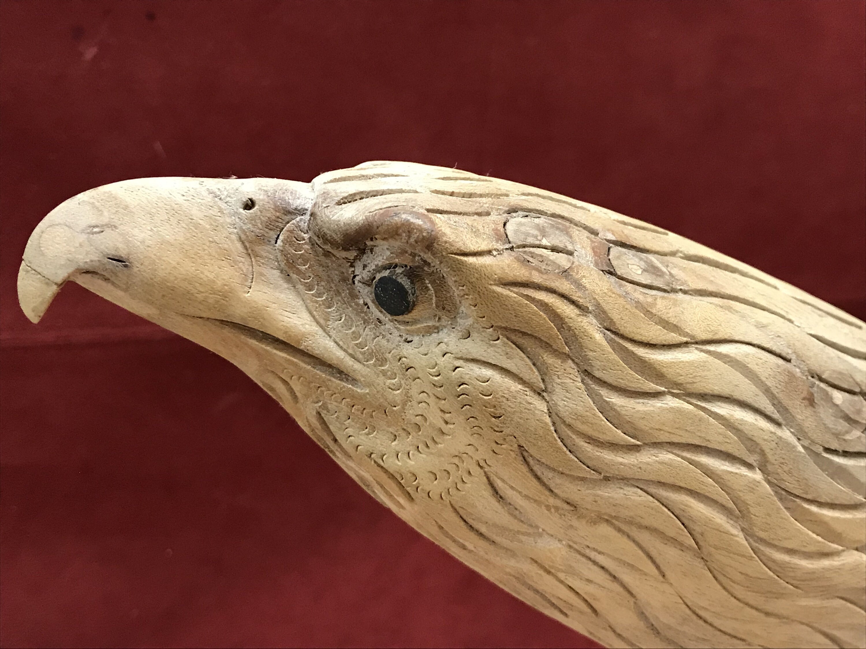 Carving Indigenous Eagle Head Wood Unsigned Etsy