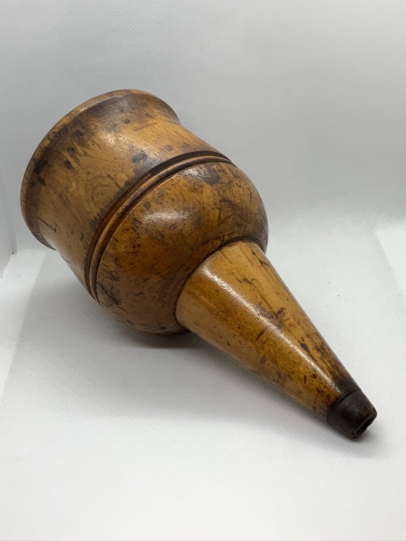 Hand carved-Wooden Funnel Tools Antique.