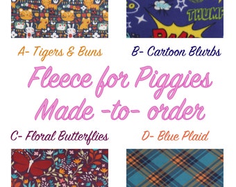 Made-to-Order Fleece Pet Bedding and Cage Accessories for Small Pets!