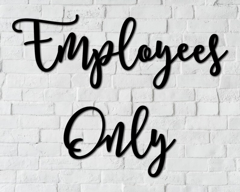Employees Only Sign Wood Wall Sign Bathroom Door Sign Washroom Etsy