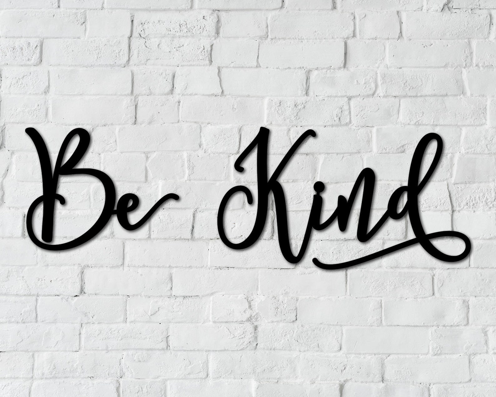 Be Kind Wooden Sign Laser Cut Quote Accent Wall Cursive Etsy