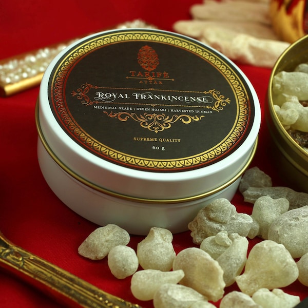Royal Green Hojari Frankincense Resin - Boswellia Sacra Dhofar Oman - Pure Ritual Incense