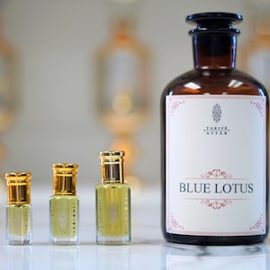 Blue Lotus Perfume Oil by Tarife Attar, Premium, Sensual, Exotic, Water Lily, Alcohol-Free, Vegan