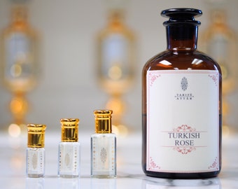 Turkish Rose by Tarife Attar, Premium Perfume Oil, Attar Oil, Damascus Rose, Rose Otto, Alcohol-Free, Vegan