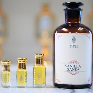 Olejek perfumowany Vanilla Sands – bezalkoholowy, wegański Attar – ciepły zapach wanilii – prezent w postaci olejku perfumowanego w rozmiarze podróżnym