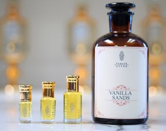 Vanilla Sands Perfume Oil by Tarife Attar, Premium, Warm Vanilla Scent, Alcohol-Free, Vegan, Perfect Gift