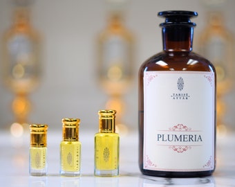 Plumeria Perfume Oil by Tarife Attar, Feminine Floral, Tropical, Beach Vibe, Alcohol-Free, Vegan