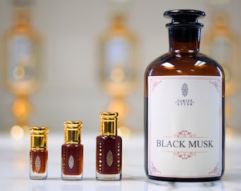 Black Musk by Tarife Attar, Premium Perfume Oil, Bold, Heady, Long Lasting, Alcohol-Free, Vegan