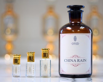 China Rain by Tarife Attar, Premium Perfume Oil, 1970's Original Formula, Alcohol-Free, Vegan