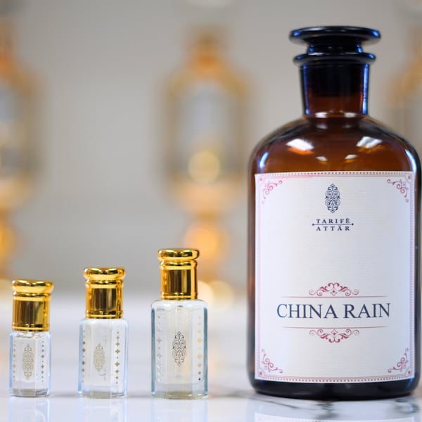 China Rain by Tarife Attar, Premium Perfume Oil, 1970's Original Formula, Alcohol-Free, Vegan