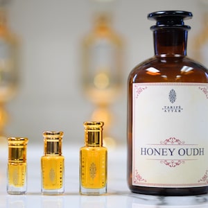 Honey Oudh Perfume Oil by Tarife Attar, Premium, Vanilla, Alcohol-Free, Vegan