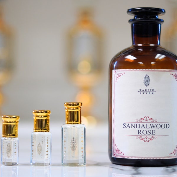 Sandalwood Rose by Tarife Attar • Premium Perfume Oil • Sandalwood • Rose • Perfume Blend • Long Lasting • Alcohol-Free • Vegan