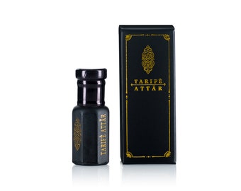 Huile de parfum Black Oudh de Tarife Attar, premium, boisé, frais, sans alcool, végétalien (flacon de 6 ml)