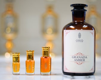 Granada Amber Perfume Oil by Tarife Attar, Woody, Amber, Vanilla, Premium, Alcohol-Free, Vegan