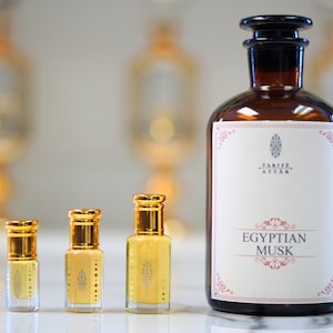 Egyptian Musk Perfume Oil by Tarife Attar, Nostalgic Blend, Premium, Alcohol-Free, Vegan