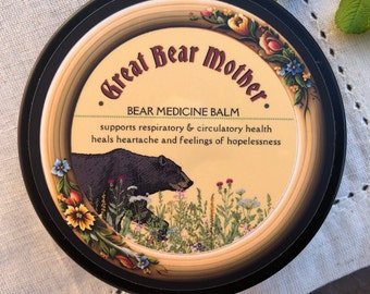 Medicine Balm GREAT BEAR MOTHER from Black Bear Tallow - steeped with organic and wildcrafted herbs - herbal medicine