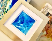 Small Acrylic Pour in Gold Frame