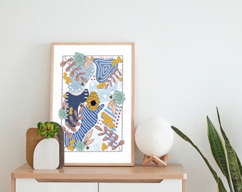 Honey Bee Wall Art Print - Digital Download