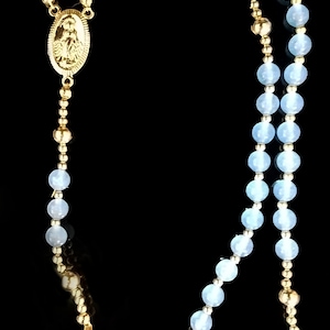 Aquamarine Gold Filled Catholic Rosary. A Gorgeous Rosary For A Very Special Person.  March Birthstone.