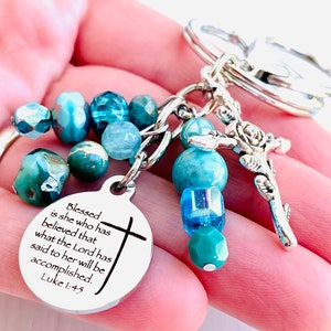 Bible Verse Purse Charm, Christian Gifts for Women, Pastor Gift, Jeremiah 29:11 Keychain, Cross Keychain, Christian Gifts, Blessed