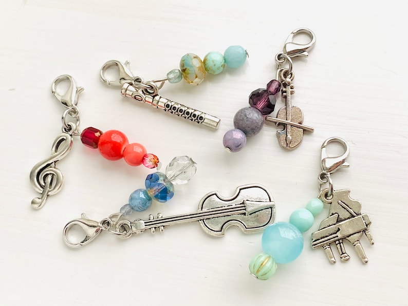 Flute Zipper Pull Violin Zipper Pull Musical Instrument Etsy