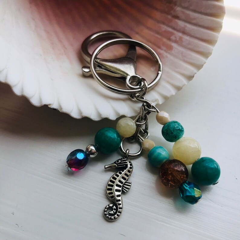 Sale Seahorse Keychain Keychains for Women Purse Charm Etsy