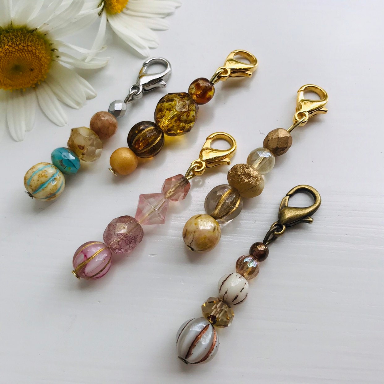 Beaded Zipper Pull Charms Zipper Charms Zipper Pulls for Etsy