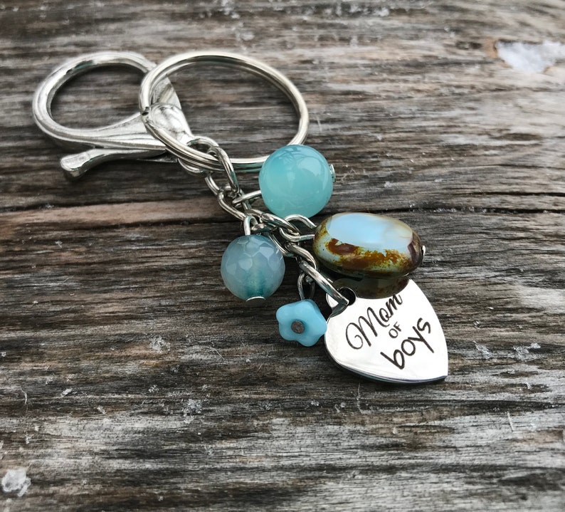 Mom of Girls or Mom of Boys Keychain Mom Keychain Keychains Etsy