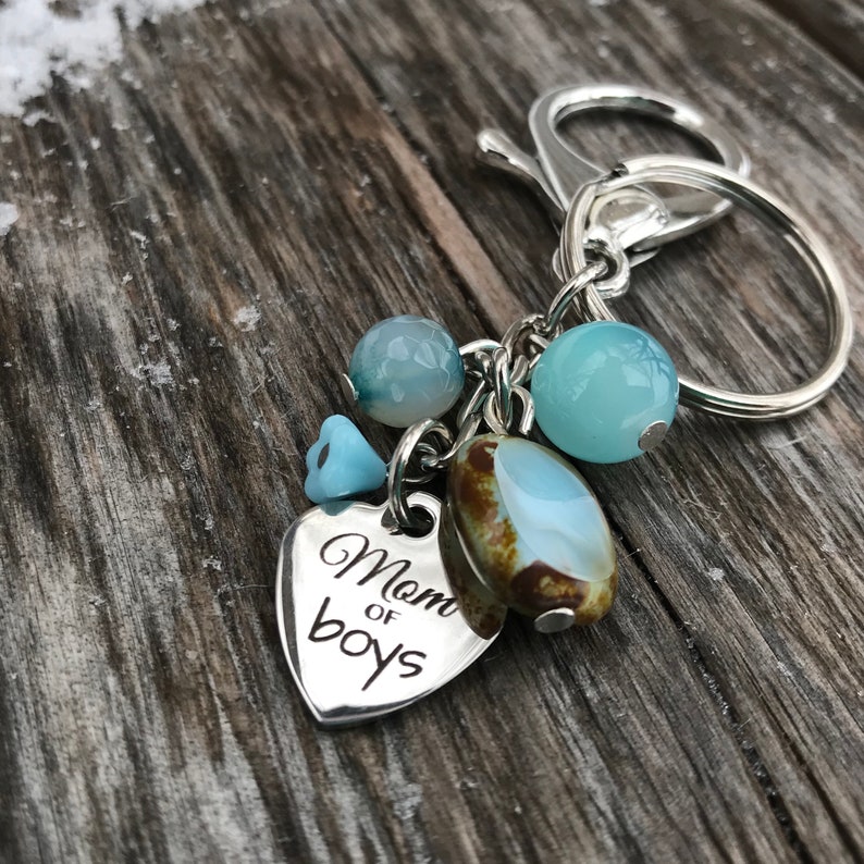 Mom of Girls or Mom of Boys Keychain Mom Keychain Keychains Etsy