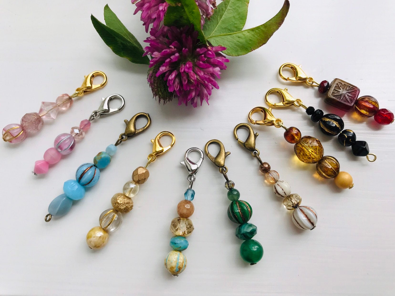 Beaded Zipper Pull Charms Zipper Charms Zipper Pulls for Etsy