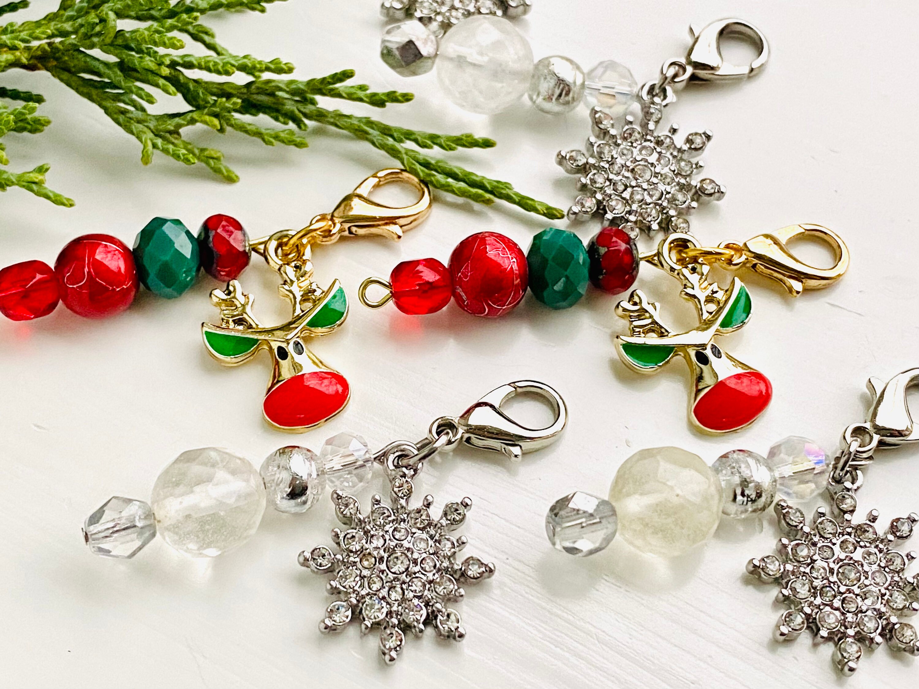 Christmas Zipper Pulls Snowflake Zipper Pull Christmas | Etsy