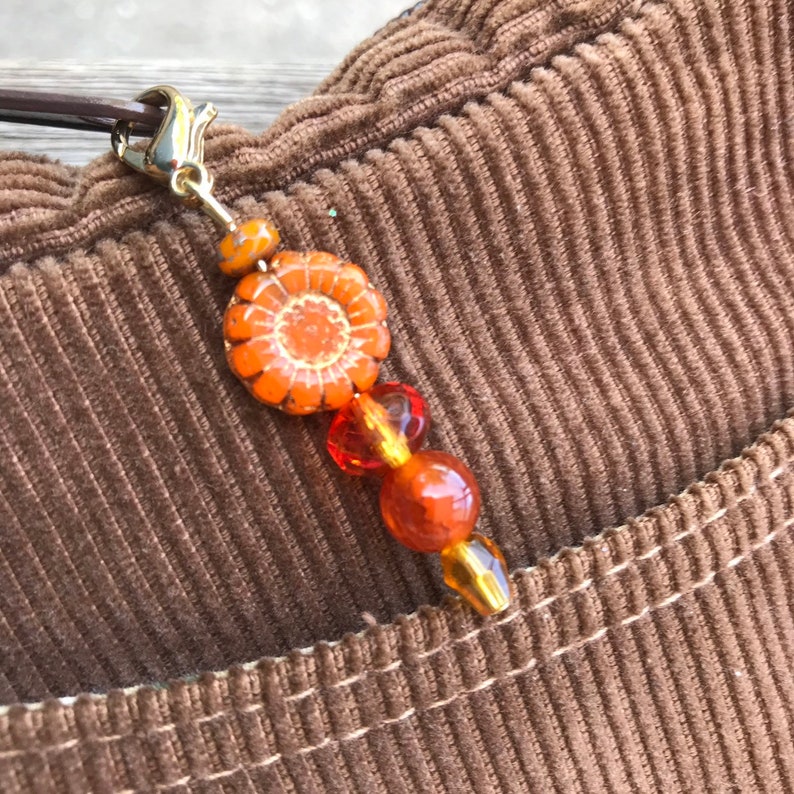 Zipper Pulls Sunflower Zipper Pull Charm Zipper Charms Knitting Progress Keepers Zipper Pull Zipper Pulls for Purses Sunflower Gifts