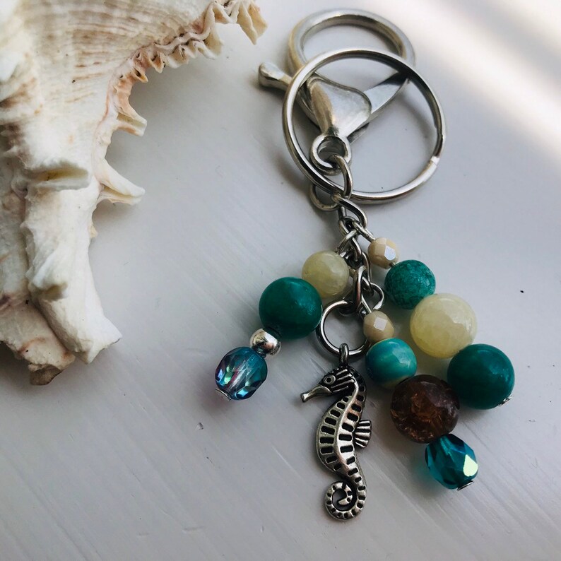 Sale Seahorse Keychain Keychains for Women Purse Charm Etsy
