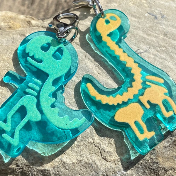 1 Dinosaur Skeleton Zipper Pull, T Rex Zipper Charm, Zipper Pulls for Boys, Dinosaur Keychain, Kids Zipper Pulls, T Rex Planner Charm,