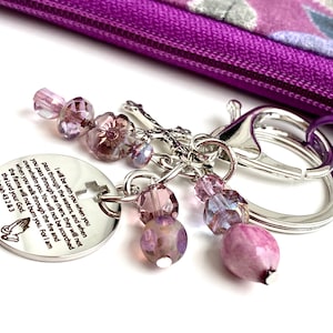 Isaiah 43 Bible Verse Zipper Pull, Bible Verse Purse Charm, Beaded Purse Charm, Journal Charm, Christian Gifts for Women, Pastor Gift