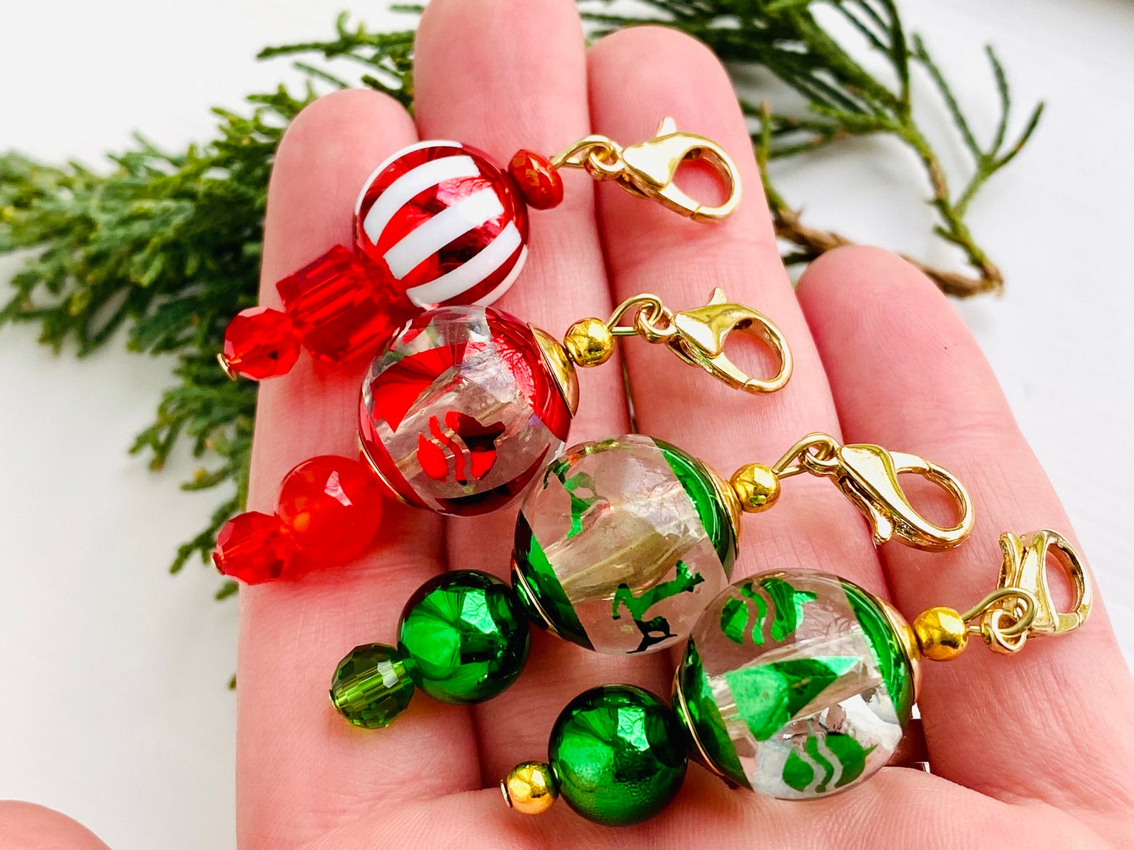 Christmas Zipper Pulls Christmas Accessories Zipper Pulls Etsy