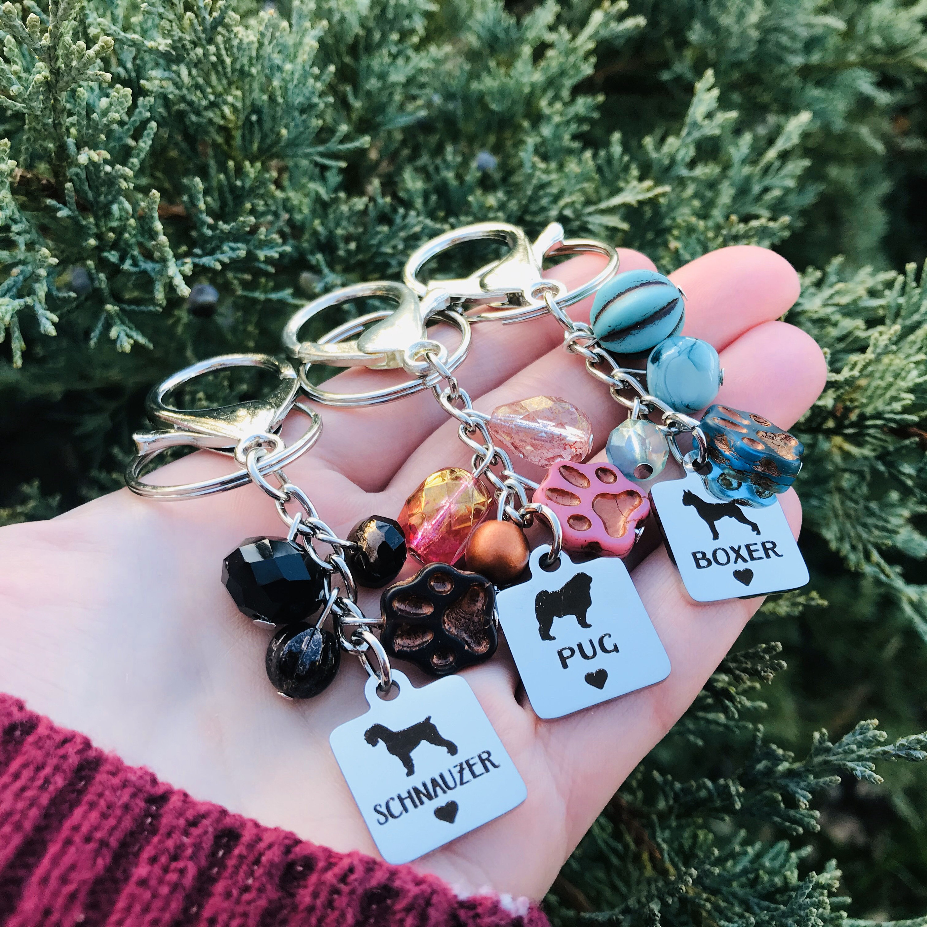 Dog Keychain Dog Gifts for Owners Personalized Beaded Dog Etsy